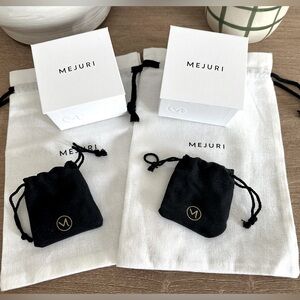 Mejuri Jewelry Pouches with Boxes and Polishing Cloths